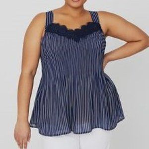 Navy/White Veranda Tank (Black Label)